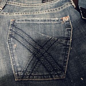 NEW James cured by seun jeans Size 29 Inseam 32"X35” Low Rise Vintage Boot Cut